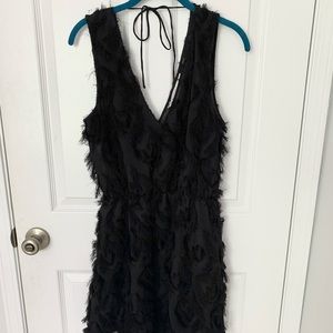 Black Fringe Cocktail Dress